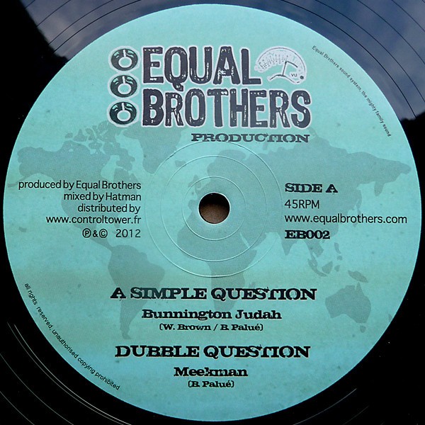 Bunnington Judah : A Simple Question | Maxis / 12inch / 10inch  |  Dancehall / Nu-roots