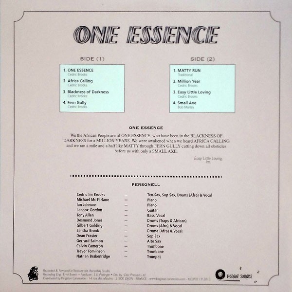 Cedric Brooks : One Essence | LP / 33T  |  Oldies / Classics