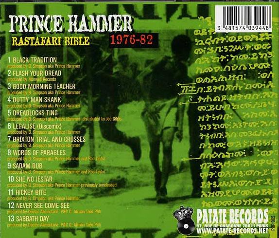 Prince Hammer : Rastafari Bible | CD  |  Oldies / Classics