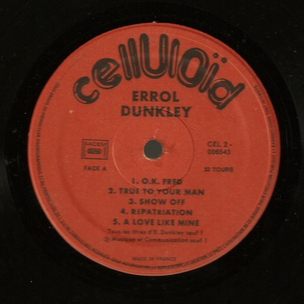 Errol Dunkley : Ok Fred Errol Dunkley : Ok Fred | LP / 33T | Collectors