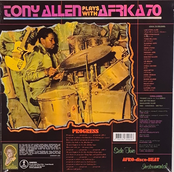 Tony Allen : Plays With Africa 70 ‎– Progress | LP / 33T  |  Afro / Funk / Latin