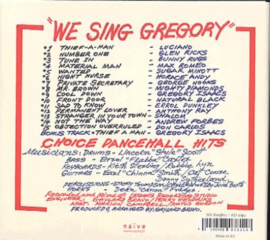 Various : We Sing Gregory | LP / 33T  |  Dancehall / Nu-roots