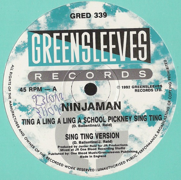 Ninjaman : Ting A Ling A Ling A School Pickney Sing Ting | Maxis / 12inch / 10inch  |  Oldies / Classics