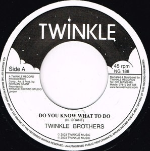 Twinkle Brothers : Do You Know What To Do | Single / 7inch / 45T  |  Oldies / Classics