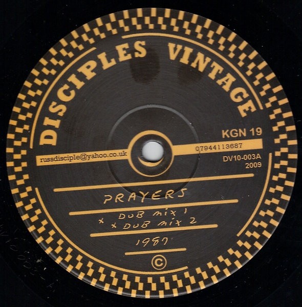Disciples : Prayers Dub Mix 1 | Maxis / 12inch / 10inch  |  Dancehall / Nu-roots