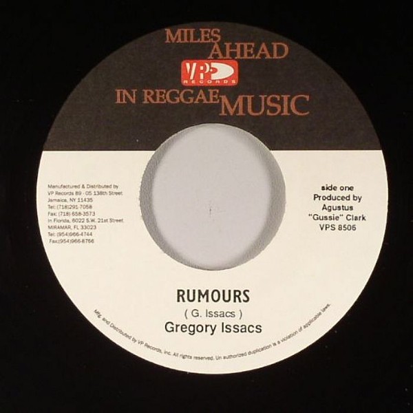 Gregory Isaacs : Rumors | Single / 7inch / 45T  |  Oldies / Classics