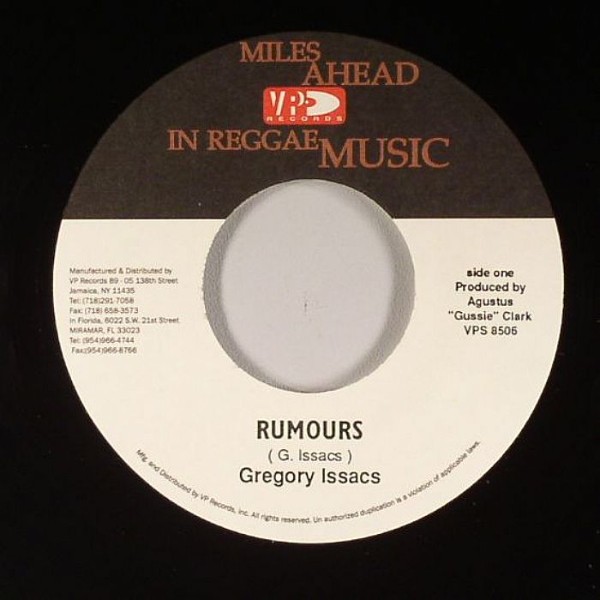 Gregory Isaacs : Rumors Gregory Isaacs : Rumors | Single / 7inch / 45T | Oldies / Classics