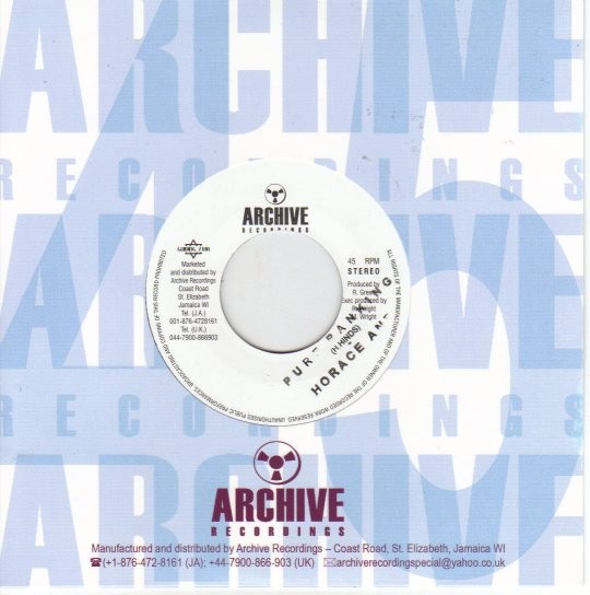 Horace Andy : Pure Ranking | Single / 7inch / 45T  |  Oldies / Classics