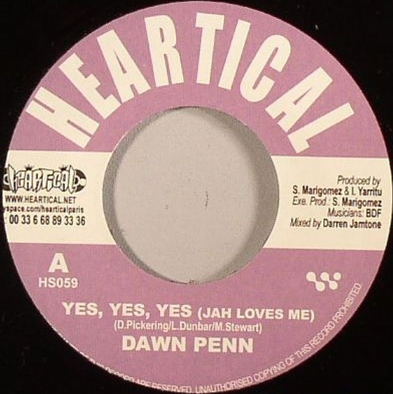 Dawn Penn : Yes Yes Yes ( Jah Loves Me ) | Single / 7inch / 45T  |  Dancehall / Nu-roots