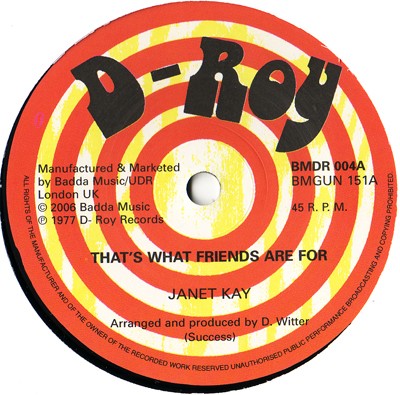 Janet Kay : That's Why Friends Are For | Single / 7inch / 45T  |  Oldies / Classics
