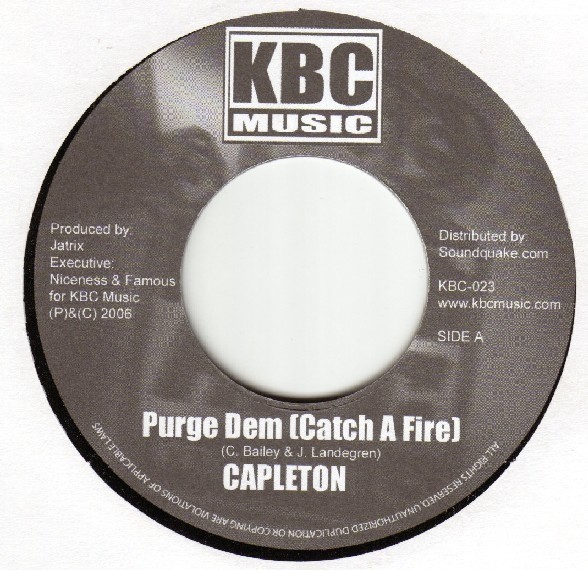 Capleton : Purge Dem ( Catch A Fire ) Capleton : Purge Dem ( Catch A Fire ) | Single / 7inch / 45T | Dancehall / Nu-roots