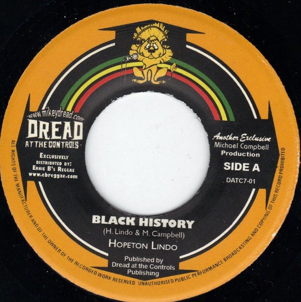 Hopeton Lindo : Black History | Single / 7inch / 45T  |  Oldies / Classics