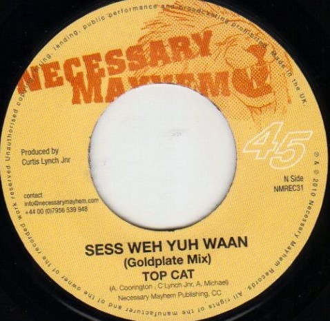Top Cat : Sess Weh Yuh Waan | Single / 7inch / 45T  |  Dancehall / Nu-roots