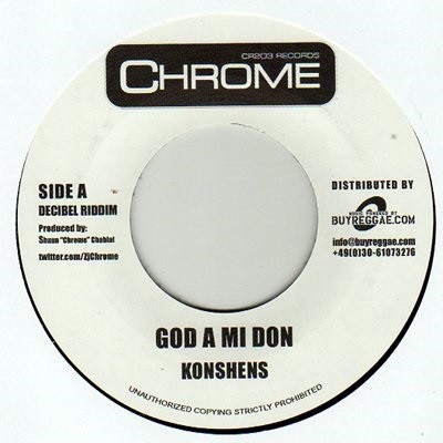 Konshens : God A Mi Don | Single / 7inch / 45T  |  Dancehall / Nu-roots