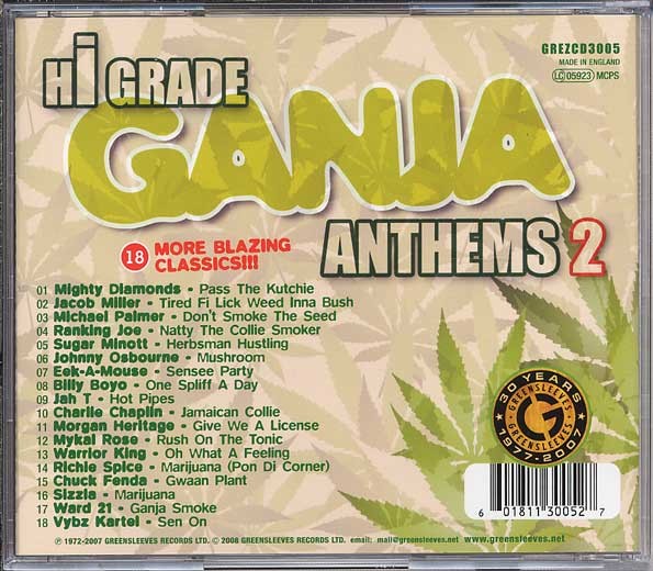 Various : Hi Grade Ganja Anthems 2 | CD  |  Dancehall / Nu-roots