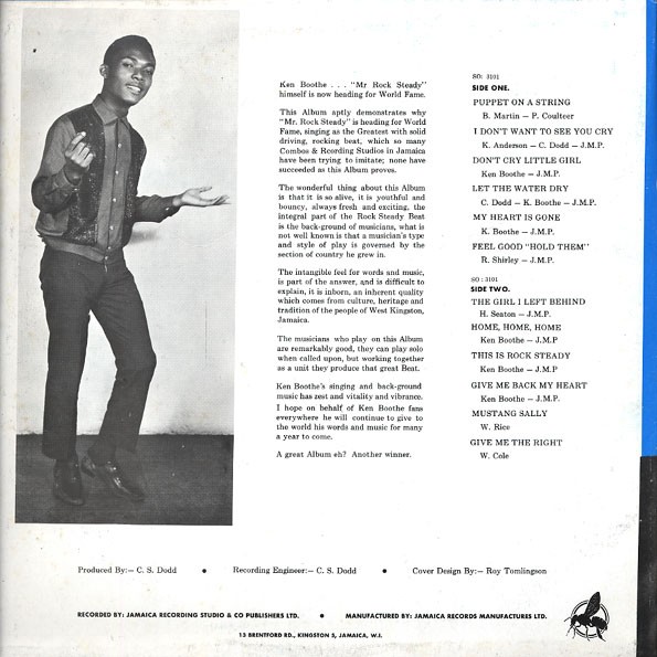 Ken Boothe : Mr Rocksteady | LP / 33T | Patate Records