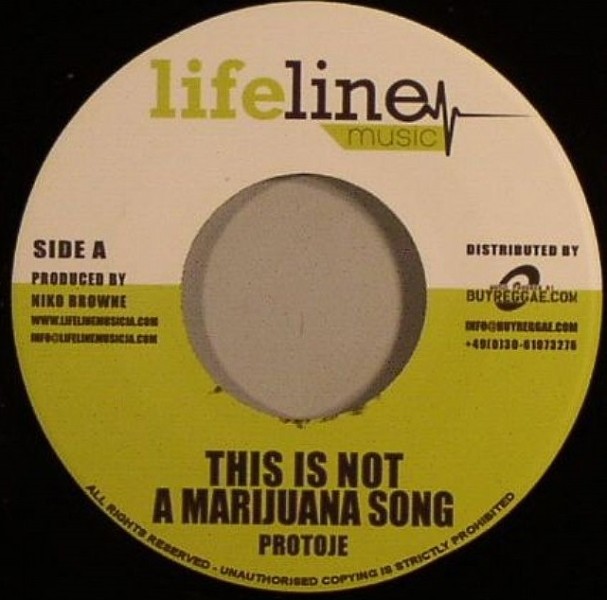 Protoje : This Is Not A Marijuana Song | Single / 7inch / 45T  |  Dancehall / Nu-roots