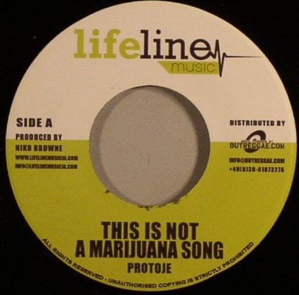 Protoje : This Is Not A Marijuana Song Protoje : This Is Not A Marijuana Song | Single / 7inch / 45T | Dancehall / Nu-roots