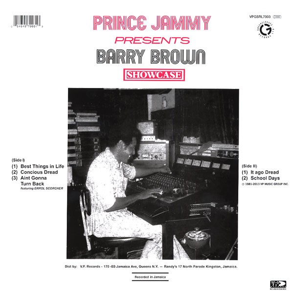 Barry Brown : Prince Jammy Presents Barry Brown Showcase Barry Brown : Prince Jammy Presents Barry Brown Showcase | LP / 33T | Oldies / Classics