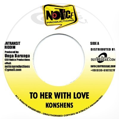Konshens : To Her With Love | Single / 7inch / 45T  |  Dancehall / Nu-roots