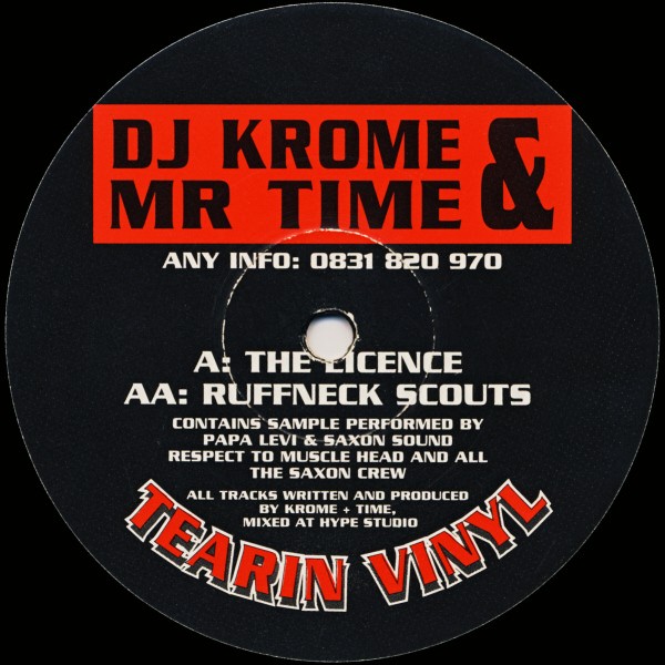 Dj Krome & Mr Time : The Licence | Maxis / 12inch / 10inch  |  Jungle / Dubstep