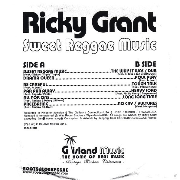 Ricky Grant : Sweet Reggae Music Ricky Grant : Sweet Reggae Music | LP / 33T | Oldies / Classics