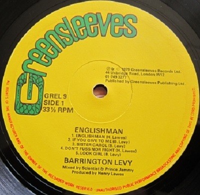 Barrington Levy : Englishman | LP / 33T  |  Oldies / Classics