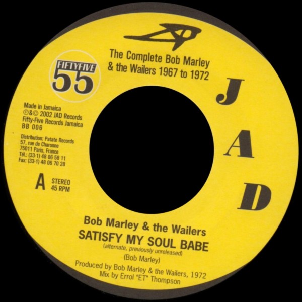 Bob Marley And The Wailers : Satisfy My Soul Babe