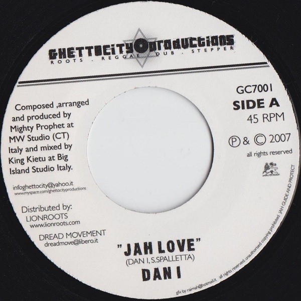 Dan I : Jah Love | Single / 7inch / 45T  |  UK