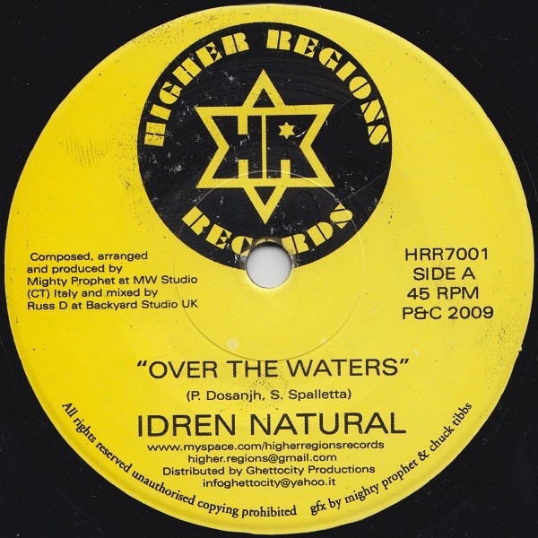 Idren Natural : Over The Waters | Single / 7inch / 45T  |  UK