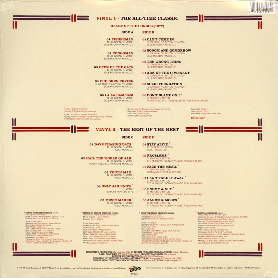 The Congos : Heart Of The Congos Deluxe Edition The Congos : Heart Of The Congos Deluxe Edition | LP / 33T  |  Oldies / Classics