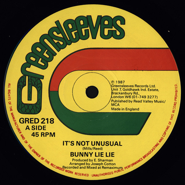 Bunny Lie Lie : It's Not Unusual | Maxis / 12inch / 10inch  |  Oldies / Classics