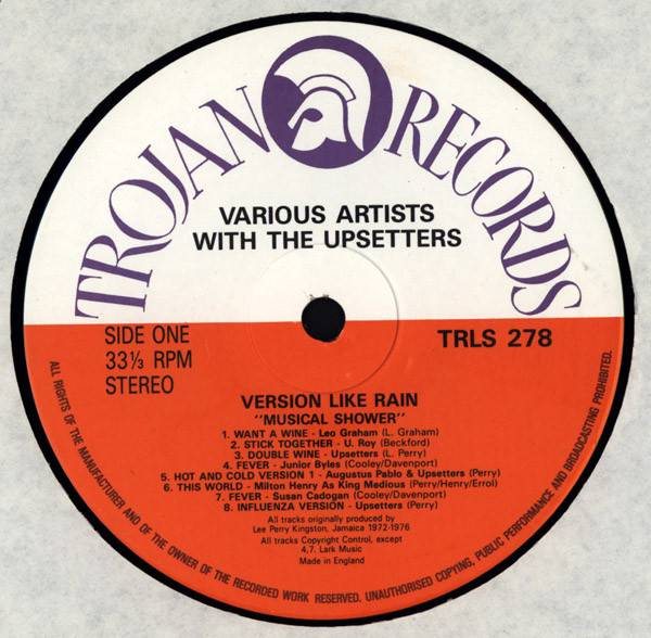 Various With The Upsetters : Version Like Rain | LP / 33T  |  Oldies / Classics
