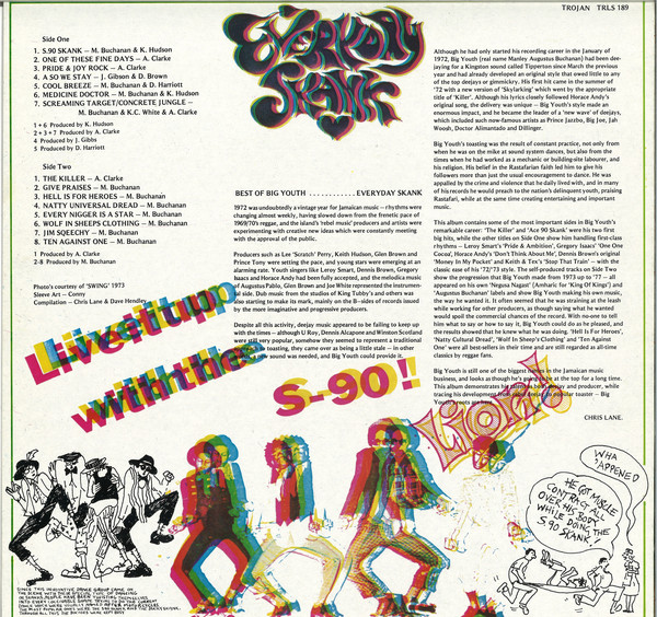 Big Youth : Everyday Skank (Best Of Big Youth) Big Youth : Everyday Skank (Best Of Big Youth) | LP / 33T | Oldies / Classics