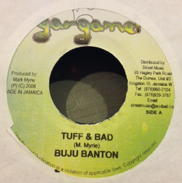 Buju Banton : Tuff & Bad | Single / 7inch / 45T  |  Dancehall / Nu-roots