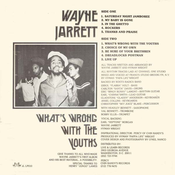 Wayne Jarrett : What's Wrong With The Youths Wayne Jarrett : What's Wrong With The Youths | LP / 33T | Oldies / Classics