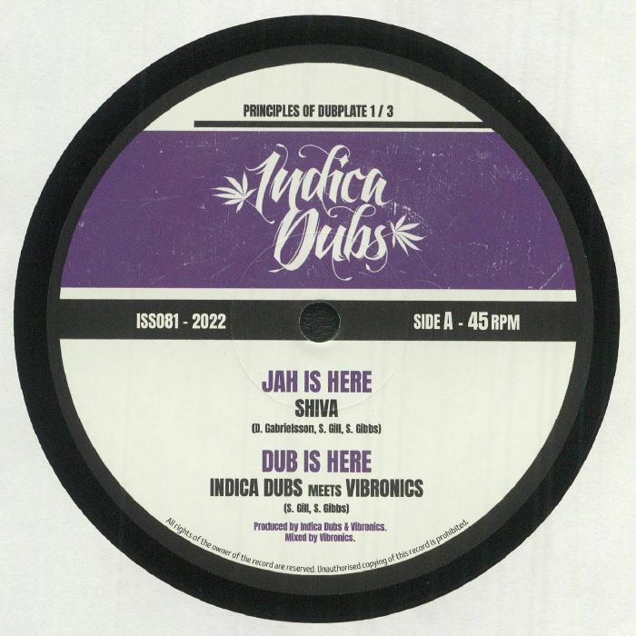 Shiva : Jah Is Here (lavender) | Maxis / 12inch / 10inch  |  UK