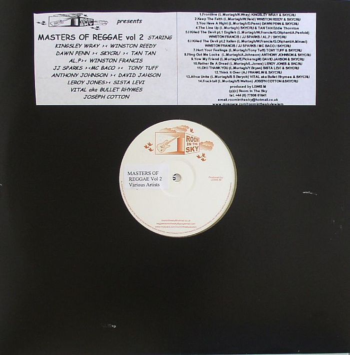 Various : Masters Of Reggae Volume 2 | LP / 33T  |  UK