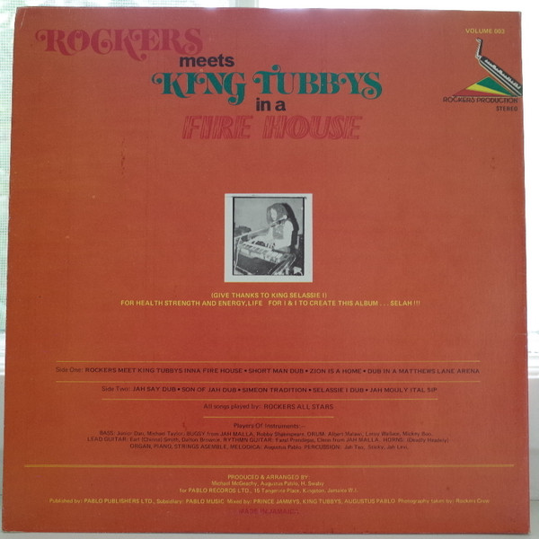 Augustus Pablo : Rockers Meets King Tubby In A Fire House Augustus Pablo : Rockers Meets King Tubby In A Fire House | LP / 33T | Dub
