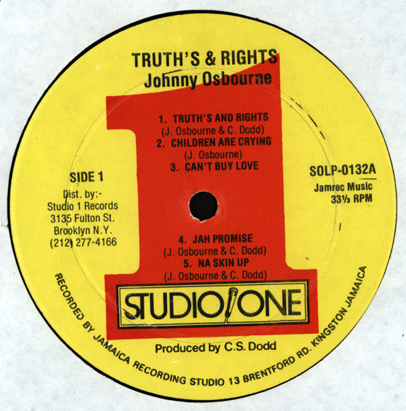Johnny Osbourne : Truths And Rights | LP / 33T  |  Oldies / Classics