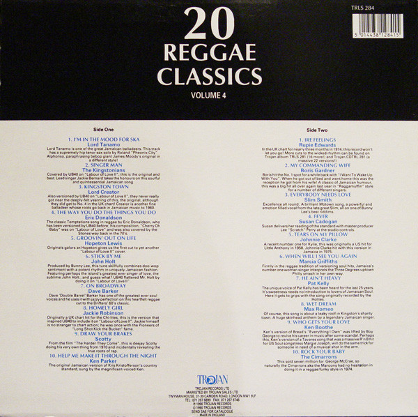 Various : 20 Reggae Classics Volume 4 Various : 20 Reggae Classics Volume 4 | LP / 33T | Oldies / Classics
