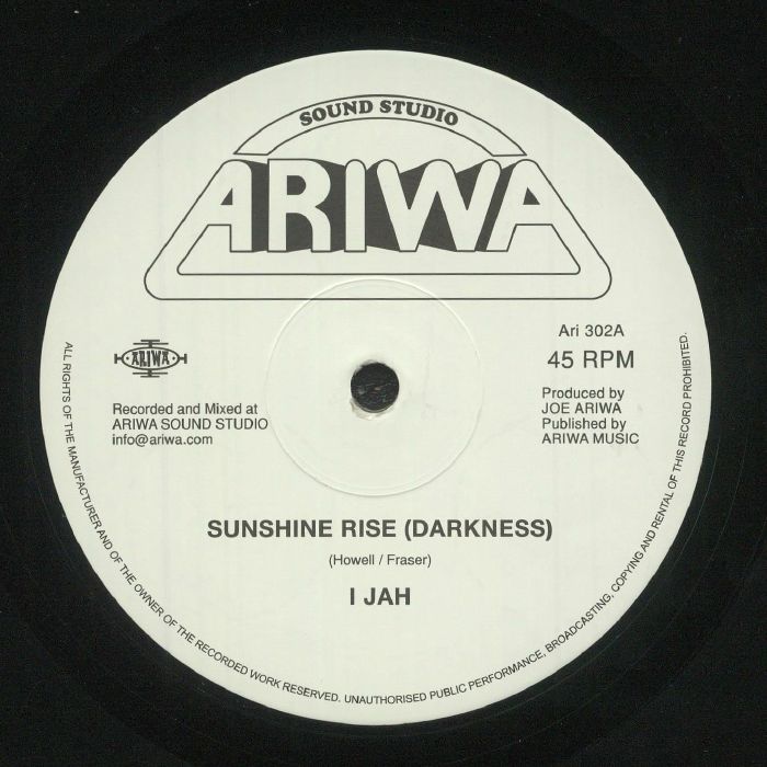 I Jah : Sunshine Rise | Maxis / 12inch / 10inch  |  UK