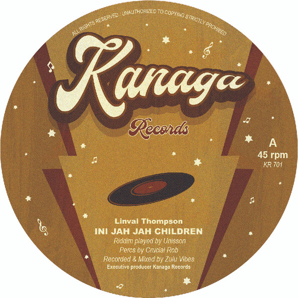 Linval Thompson : InI Jah Jah Children | Single / 7inch / 45T  |  UK