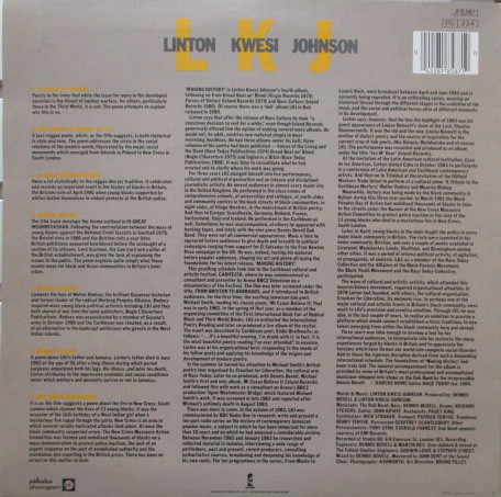 Linton Kwesi Johnson : Making History Linton Kwesi Johnson : Making History | LP / 33T | Oldies / Classics