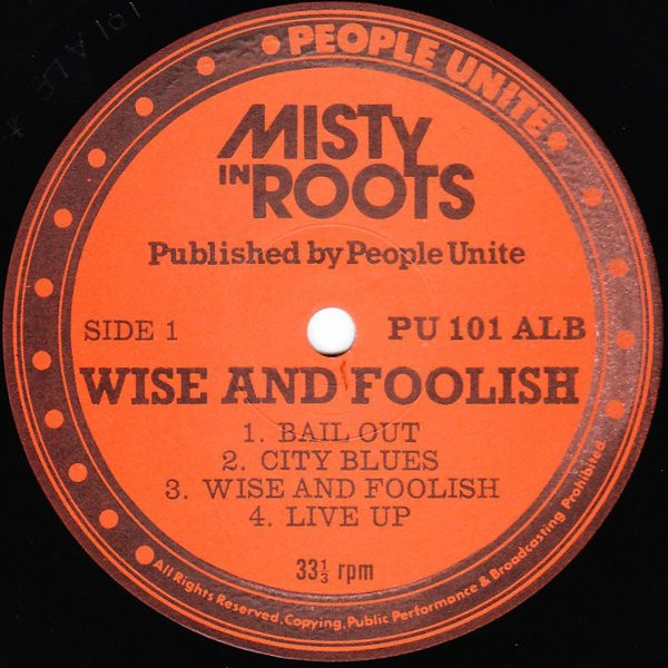 Misty In Roots : Wise And Foolish | LP / 33T  |  Oldies / Classics