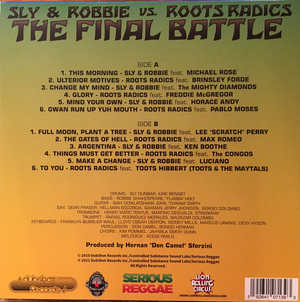 Sly & Robbie Vs Roots Radics : The Final Battle | LP / 33T  |  Dancehall / Nu-roots