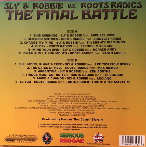 Sly & Robbie Vs Roots Radics : The Final Battle Sly & Robbie Vs Roots Radics : The Final Battle | LP / 33T | Dancehall / Nu-roots