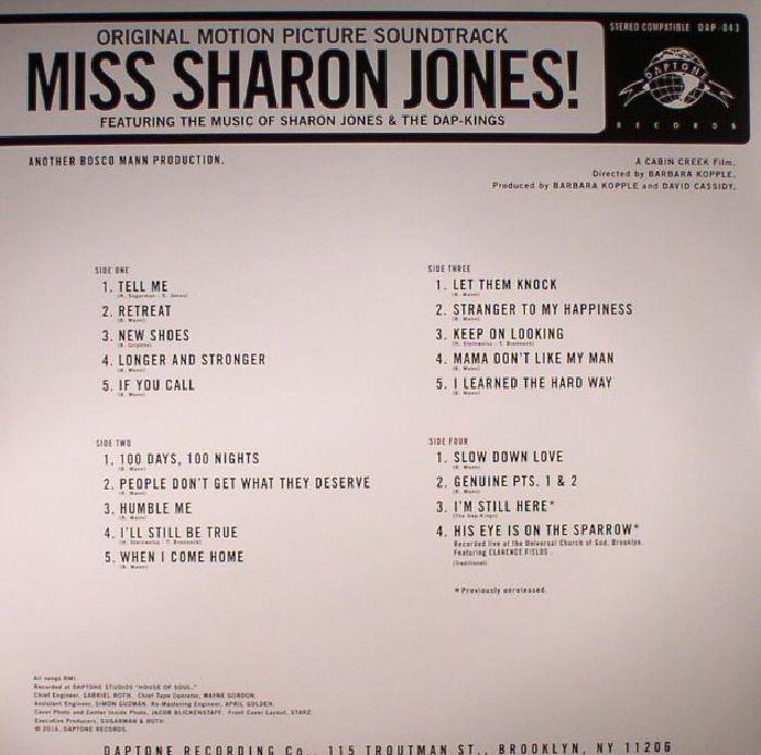 Sharon Jones & The Dap Kings : Miss Sharon Jones! (Soundtrack) | LP / 33T  |  Afro / Funk / Latin