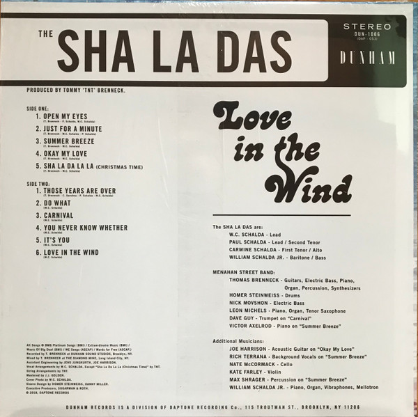 The Sha La Das : Love in the Wind | LP / 33T  |  Afro / Funk / Latin