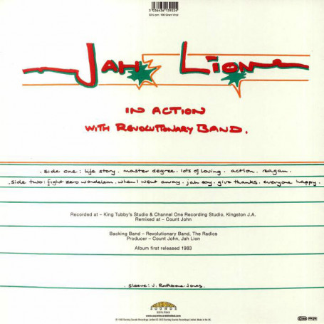 Jah Lion : In Action With Revolutionary Band | LP / 33T  |  Oldies / Classics